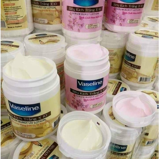 Kem kích trắng Vaseline ngày và đêm Thái Lan hộp 200gram
