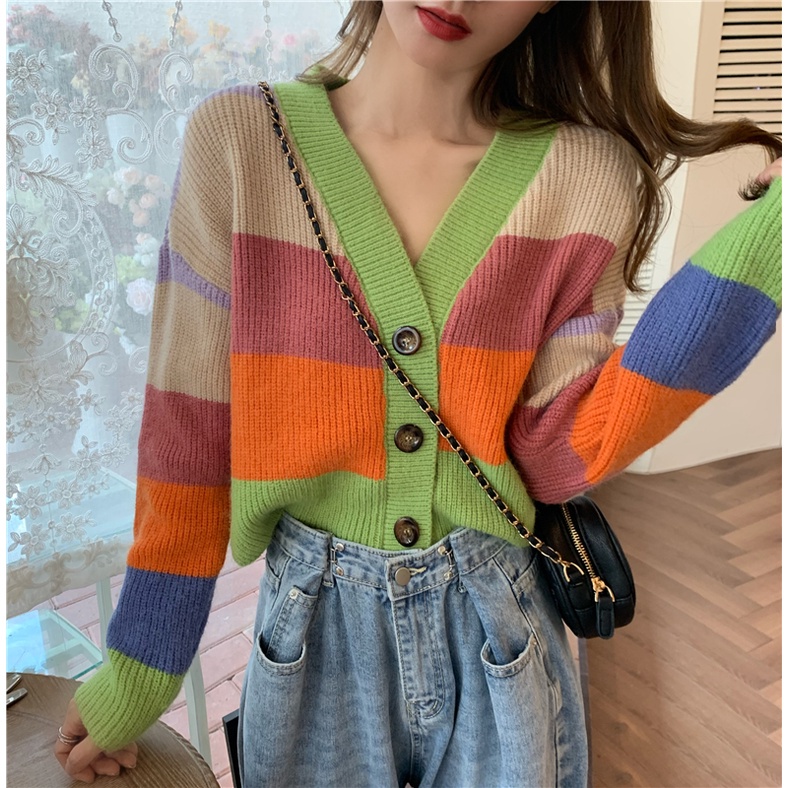 Áo Khoác Cardigan Dệt Kim Mỏng Dáng Rộng Thời Trang Mùa Thu Cho Nữ