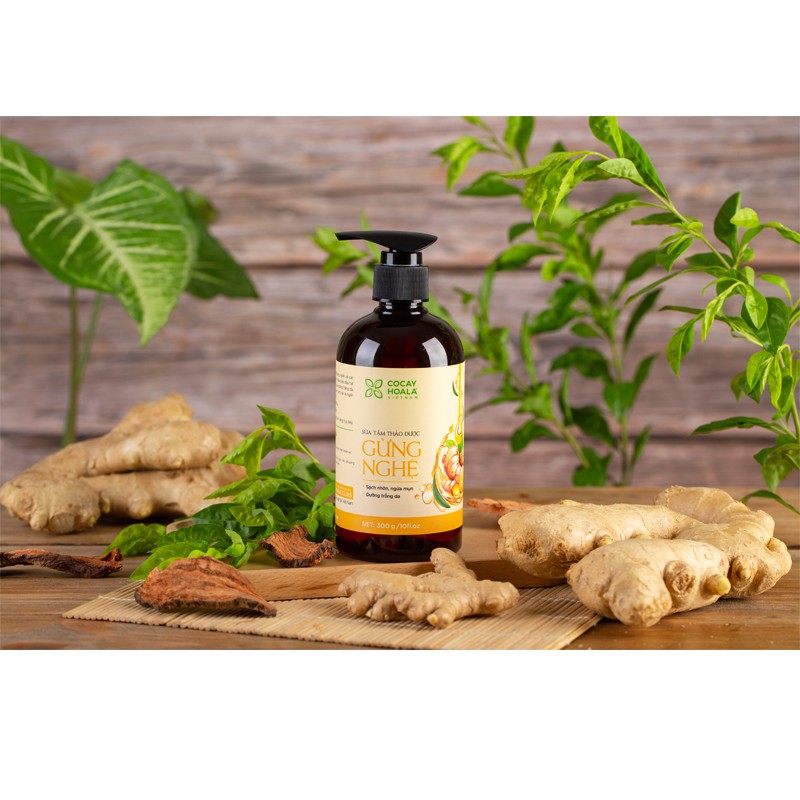 Sữa Tắm Thảo Dược Gừng Nghệ Cocayhoala 300g - Dưỡng trắng, mờ thâm, giữ Ấm Cơ Thể | BigBuy360 - bigbuy360.vn