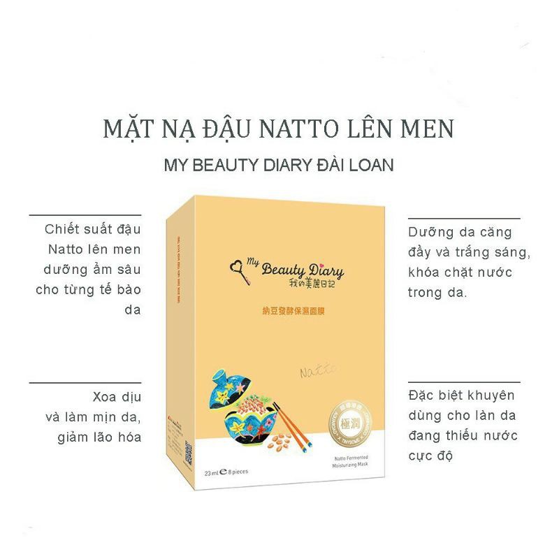 My Beauty Diary - Mặt nạ đậu Natto lên men dạng miếng