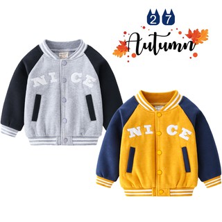 Áo khoác bóng chày cho bé WELLKIDS họa tiết đáng yêu chất cotton hàng xuất Âu Mỹ