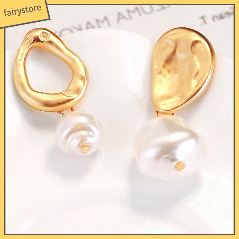 Khuyên Tai Dáng Dài Đính Ngọc Trai Nhân Tạo Thời Trang