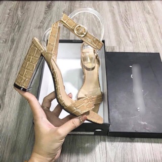 Sandal quai ngang gót trụ hàng quảng châu fullbox