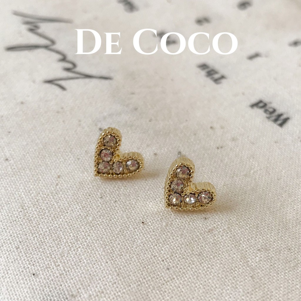 Khuyên tai mini heart decoco.accessories