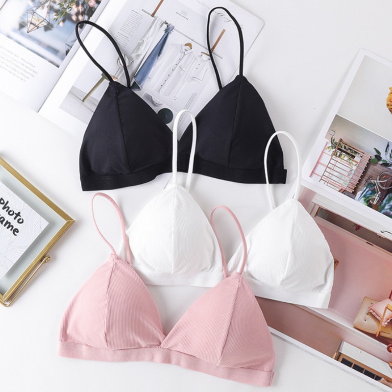 Youyo Áo Ngực Tam Giác Cúp Ngực Tam Giác Cổ Chữ V Hở Lưng Không Đường May Quyến Rũ Kiểu Pháp Cho Nữ