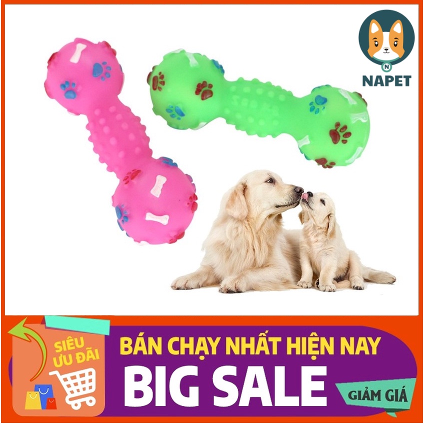 Bóng quả tạ lục lạc Giúp làm sạch răng, chắc răng và rèn luyện cơ hàm cho chó mèo