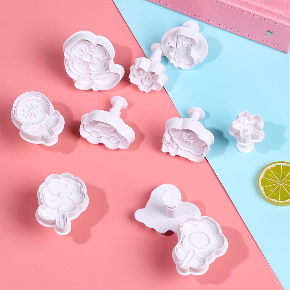 FOREVER Khuôn Nhấn Tạo Hình Bánh Quy Hình Hoa Bằng Nhựa