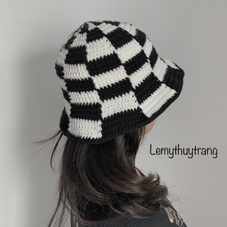 [ẢNH THẬT] CHECKERED BUCKET HAT - NÓN BUCKET LEN