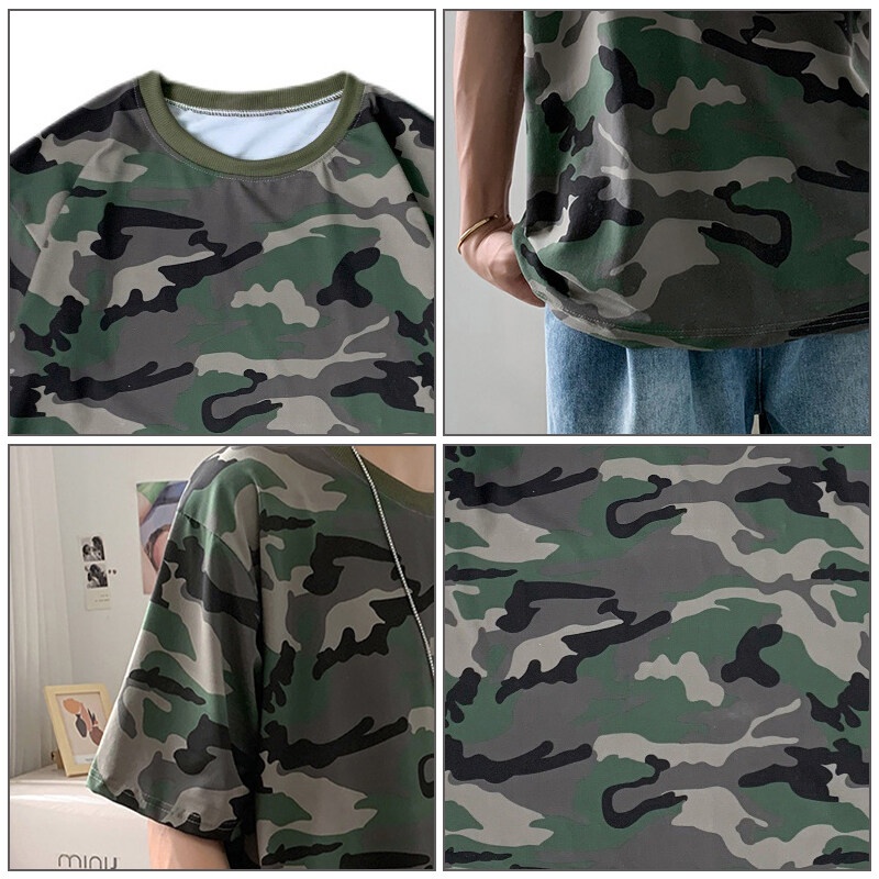 Áo thun nam AOKANG tay ngắn họa tiết rằn ri thời trang dành cho nam