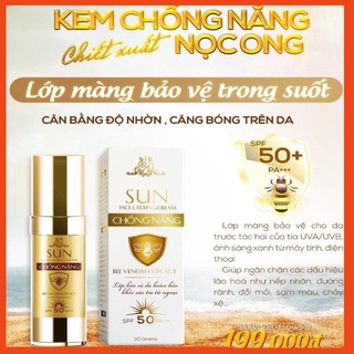 Kem chống nắng collagen x3 chiết xuất nọc ong, đông anh 50gr hàng chính hãng 1**