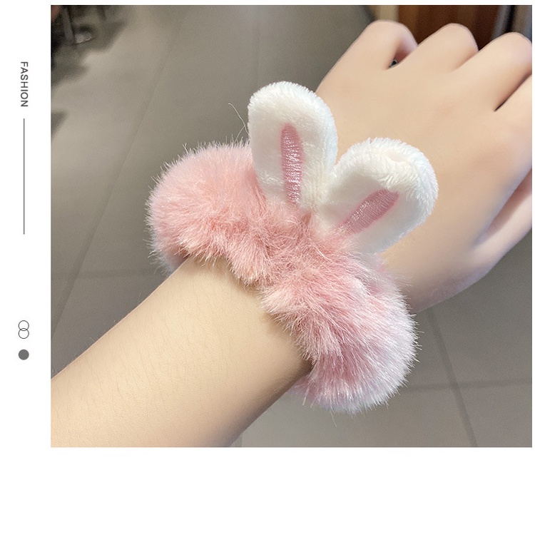 Dây Buộc Tóc Scrunchies Tai Thỏ Vải Cute Cho Bé Dây Cột Tóc Nơ Hàn Quốc Nữ Đơn Giản