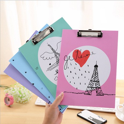 Bảng kẹp tài liệu/ giấy tờ khổ A4 hình con vật đáng yêu