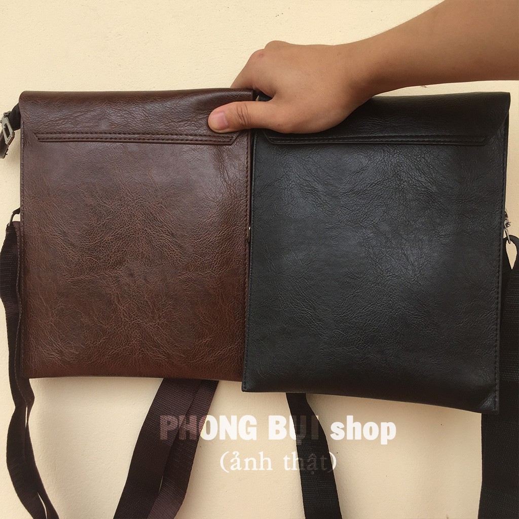Túi Nam Đeo Chéo Chất Da Dày Đẹp Kiểu Dáng Thon Gọn Đựng Vừa Sách Vở Đi Học Tiện Lợi | BigBuy360 - bigbuy360.vn