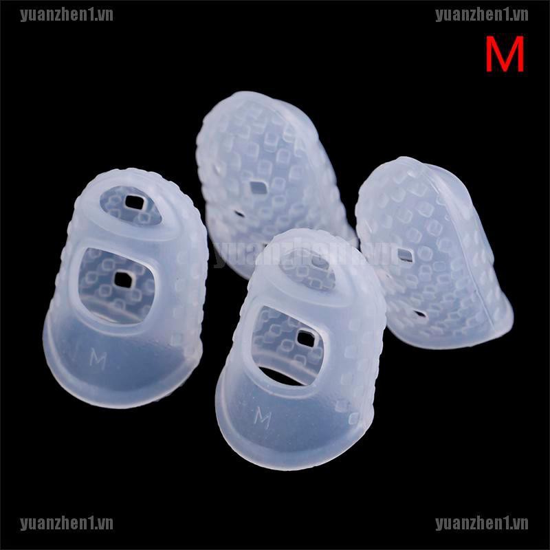 [YUANZHEN1] 4 Miếng silicone Bọc Bảo Vệ Ngón Tay Khi Chơi guitar