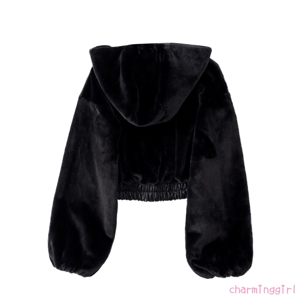 Áo khoác lông dài tay màu sắc thời trang cá tính dành cho nữ