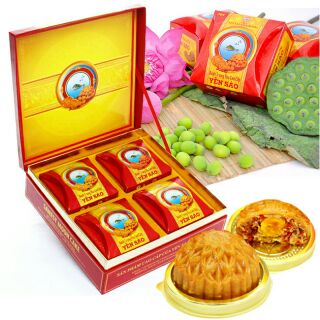 Bánh trung Thu Yến Sào Khánh Hòa. Loại hộp 4 bánh 200g
