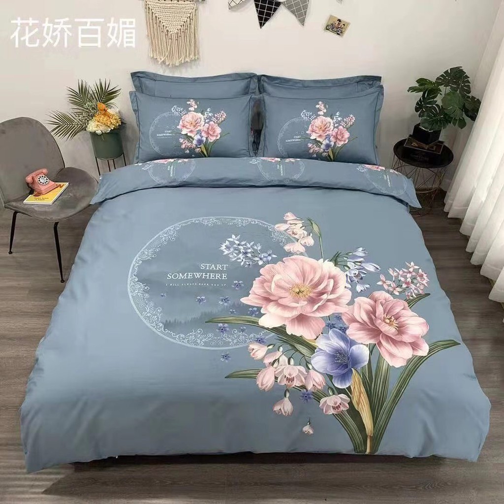 Mẫu mới nhất 2020 - Bộ chăn ga và vỏ gối 100% cotton, đẹp thẩm mỹ