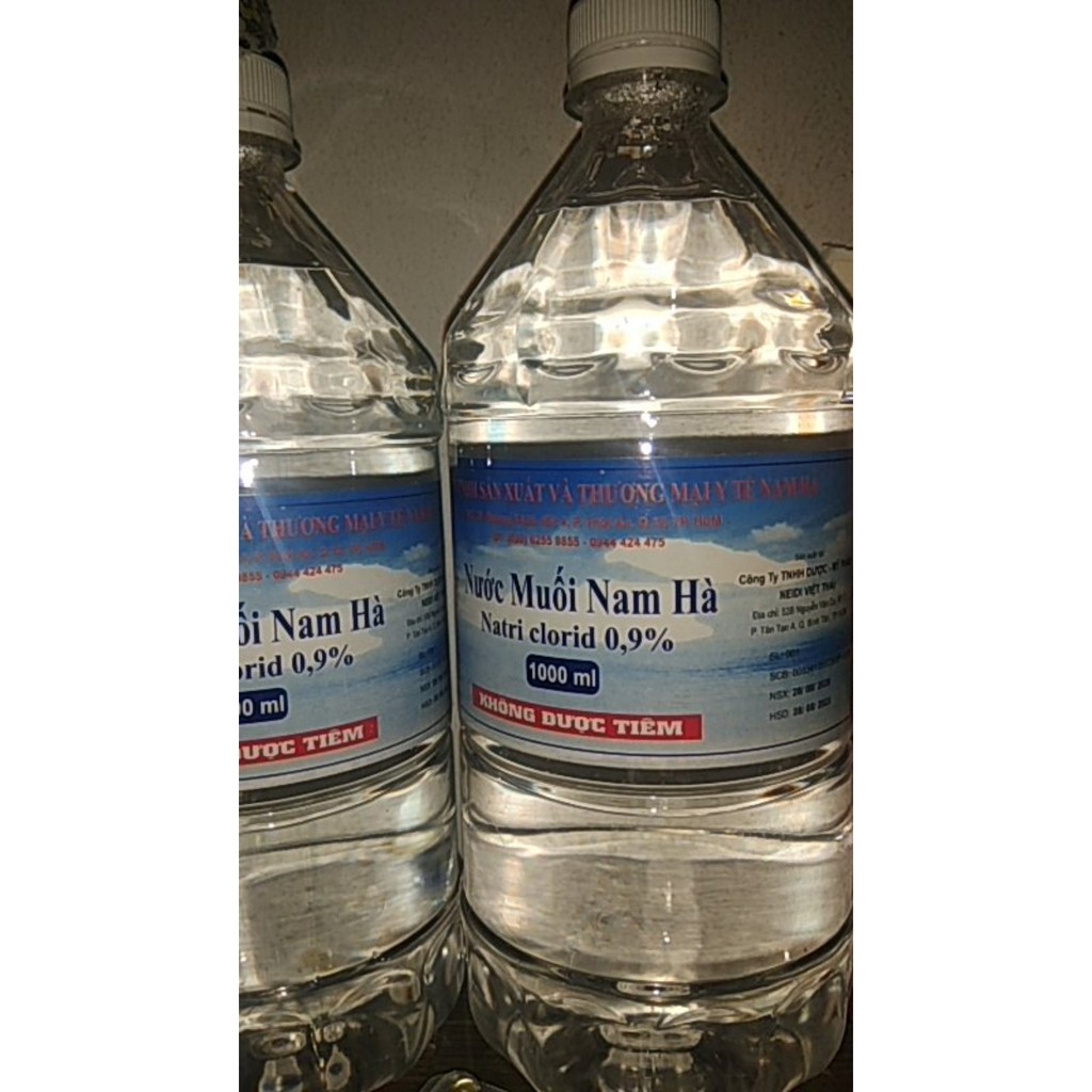 Nước muối sinh lý (Natri clorid 0.9%)  chai 1 lít