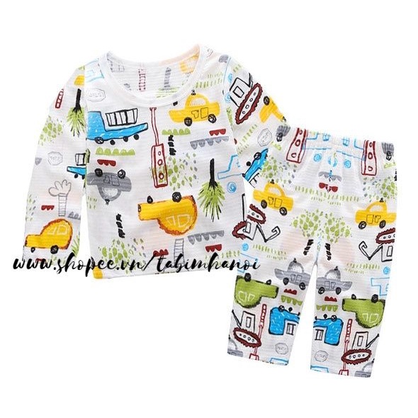 Đồ bộ quần áo dài tay cho bé cotton điều hòa cho bé sơ sinh đến 16kg AM280