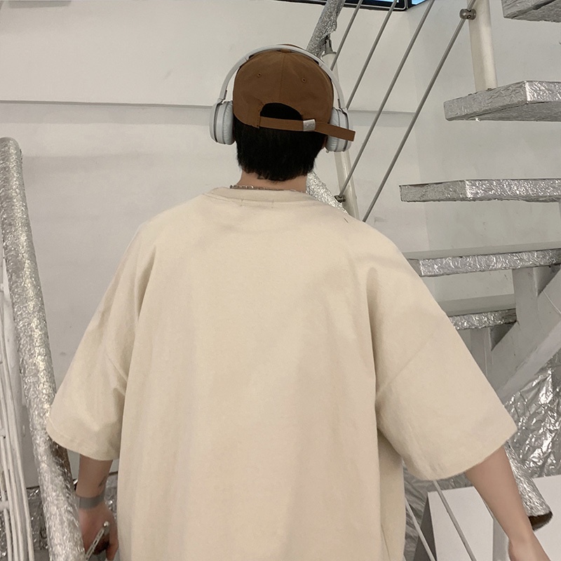 Áo Thun Cotton Tay Ngắn Dáng Rộng Thời Trang Mùa Hè Hàng Mới Phong Cách Hong Kong Dành Cho Nam 2022