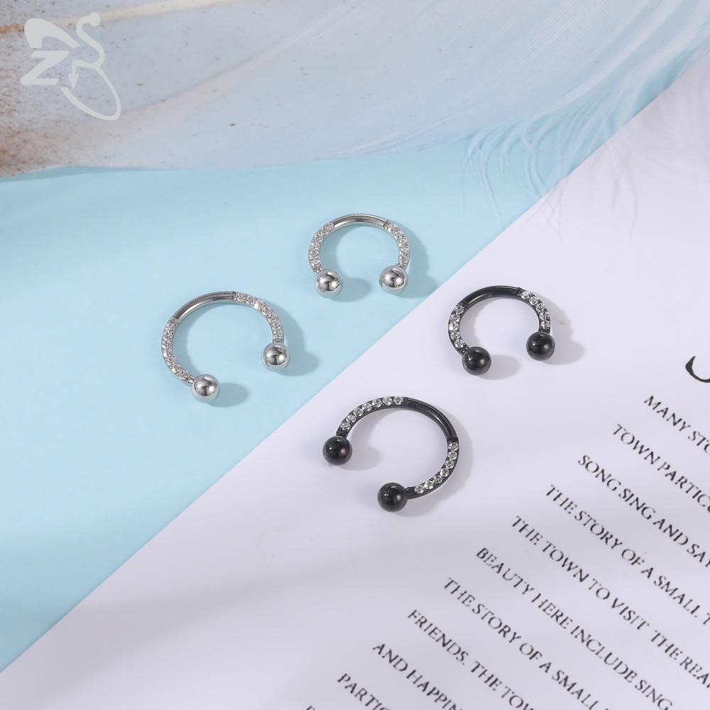 Khuyên mũi bằng thép không gỉ 16g 8/ 10mm