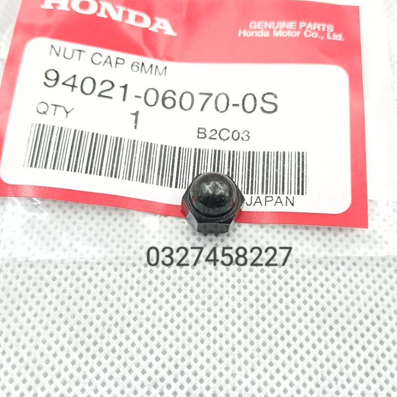 Đai ốc mũ 6mm đen, Tán bắt nhựa đuôi rùa xe DREAM Zin Honda