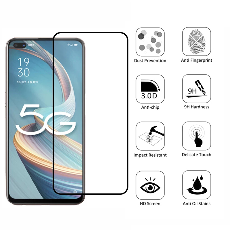 OPPO Reno 4Z 5G Tempered Glass Full Cover Screen Protector for OPPO Reno4 Z 4 3 Pro 2F 2 10X Zoom Protective Temperd Glass and Camera Protector