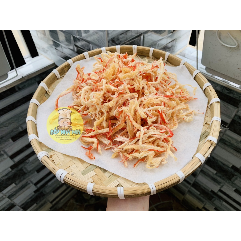 Khô mực xé sợi tẩm gia vị 400g - Bếp Nhà Win ( Ku Khoa Vlog )