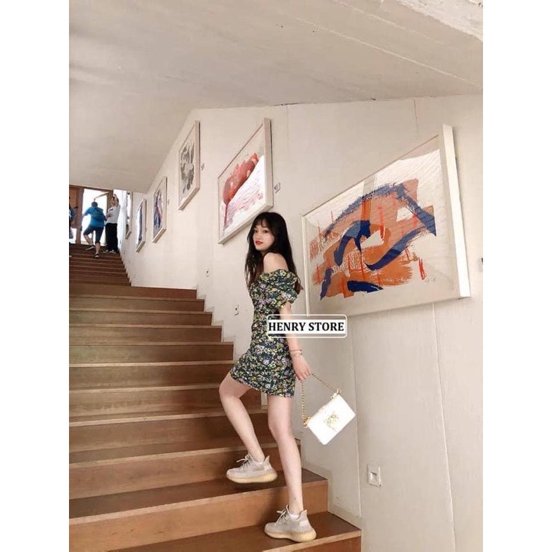 Đầm hoa tay bồng tôn dáng Pull&Bear