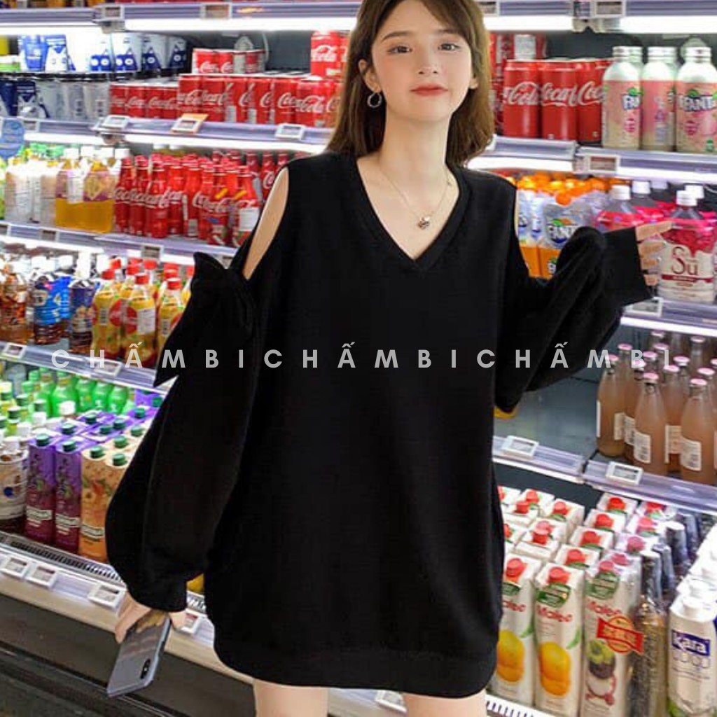 Áo Sweater Tay Phồng Nơ Form Rộng Cực Xinh Freesize<56kg - A.090 | BigBuy360 - bigbuy360.vn