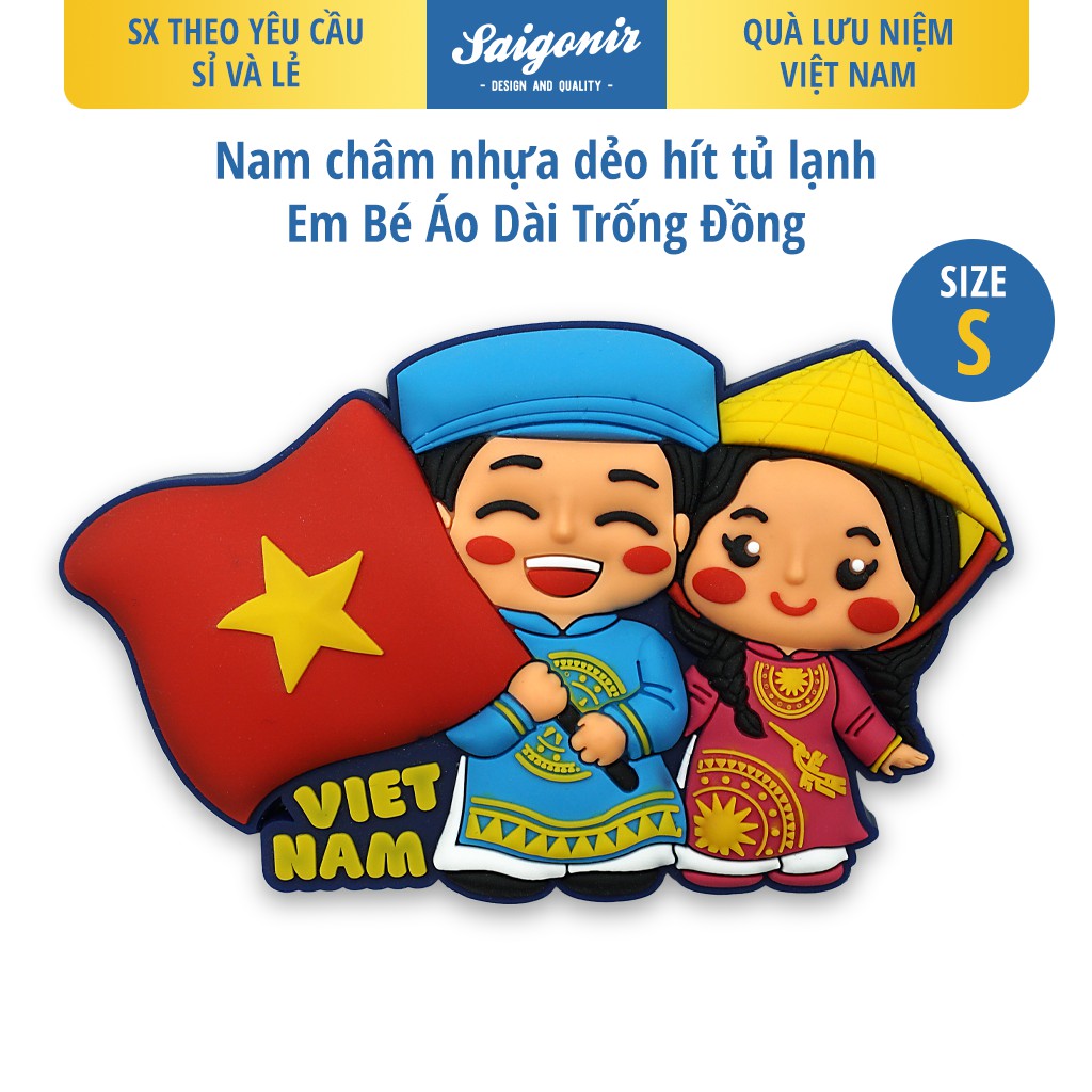 Nam châm Nhựa Dẻo Trang Trí Tủ Lạnh Fridge Magnet Saigonir - Hình Ảnh Con Người Việt Nam - Quà lưu niệm Việt Nam