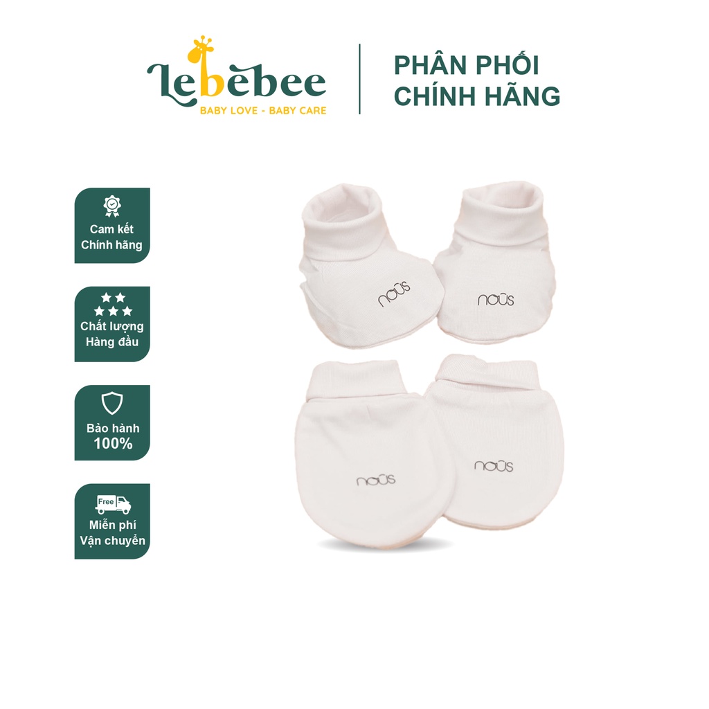 Set bao tay và bao chân Nous nhiều màu cho bé chất pettit mềm mại – Lebebee