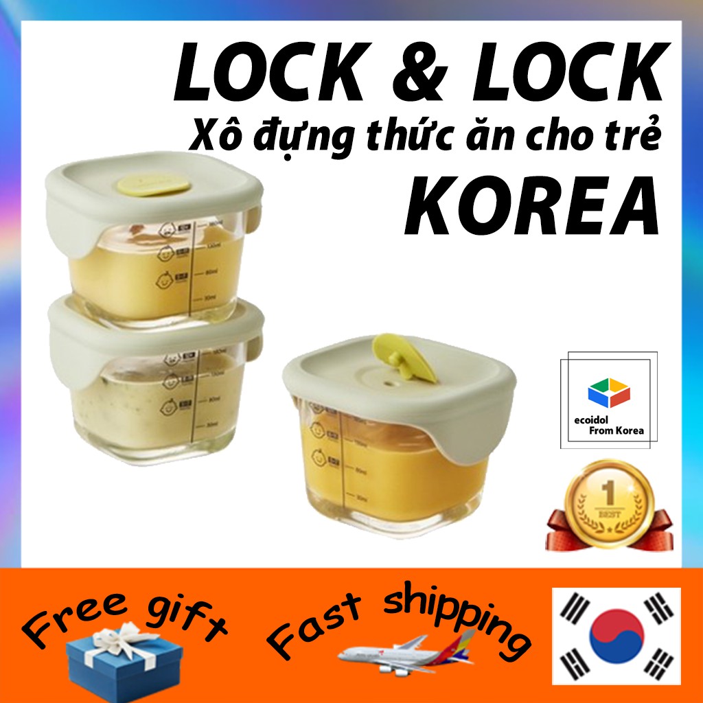 hộp cơm hộp đựng thức ăn LOCK & LOCK Hộp cơm trưa vòng tròn 3 thùng