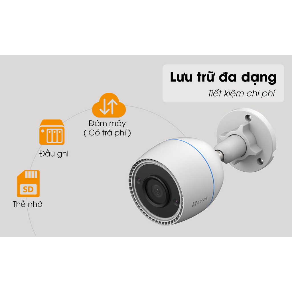 Camera Wifi Ezviz ngoài trời CS-C3TN 1080P - C3TN 3MP - Hàng chính hãng