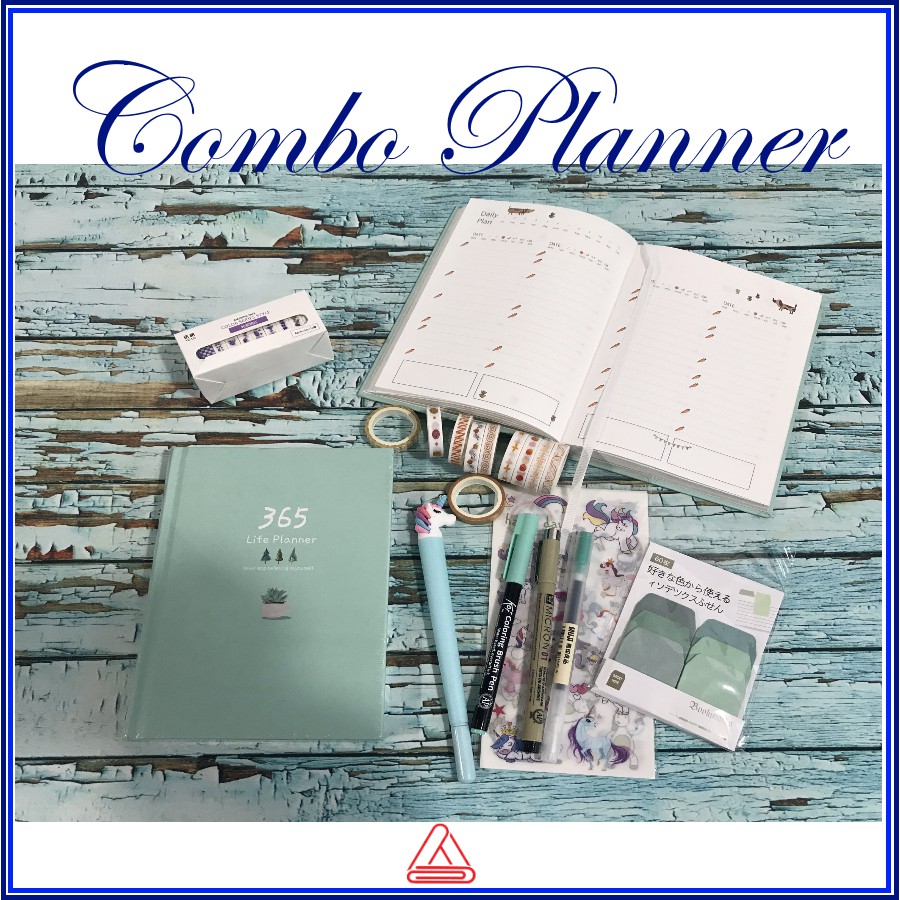 [Combo] Planner for Beginners (sổ, bút, sticker, washitape, note) Itoya