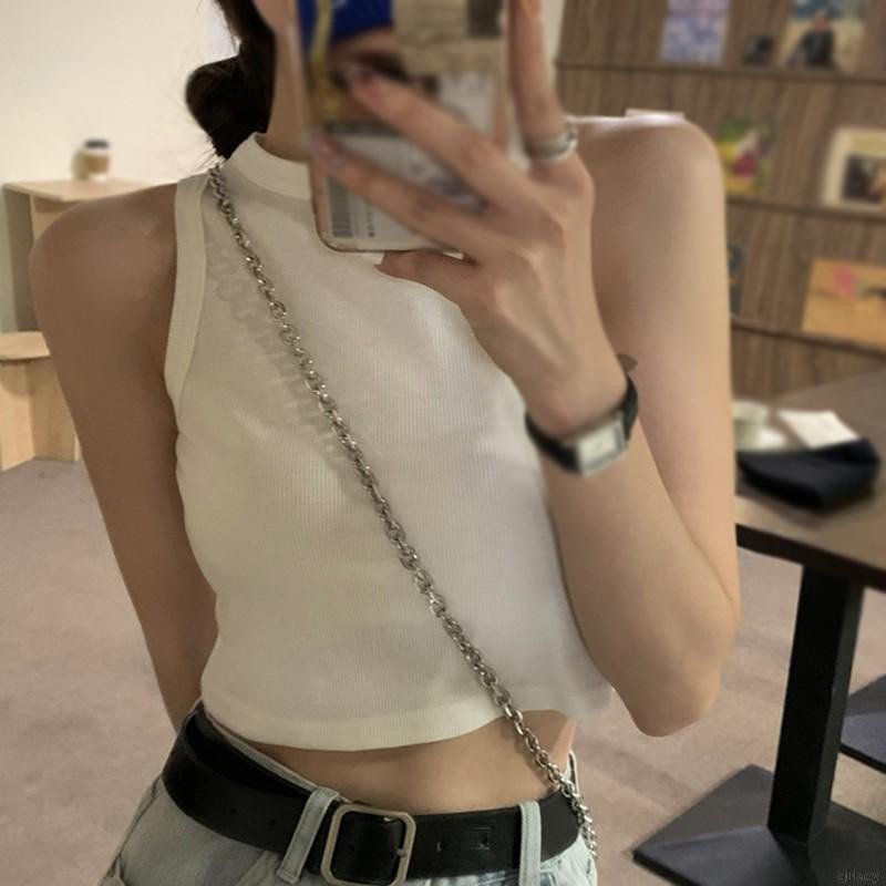 Áo không tay màu sắc đơn giản phong cách hàn quốc cho nữ