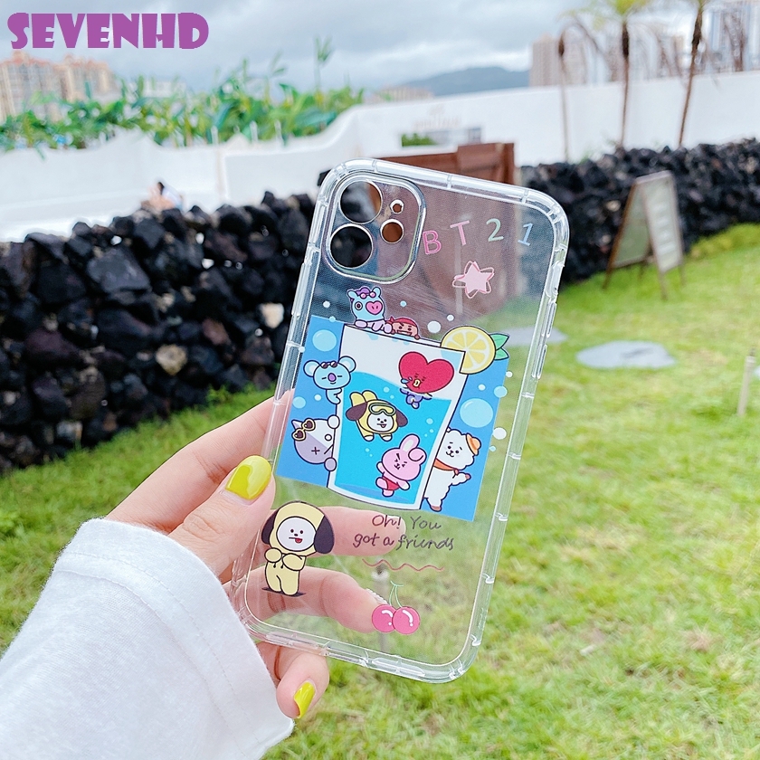 👏Ready Stock🎀 Ốp điện thoại TPU mềm trong suốt kiểu BTS cho Samsung A21s A71 A51 A70 A50 A50s A30s A20 A30 A10 M10 J7 Prime A7 2018