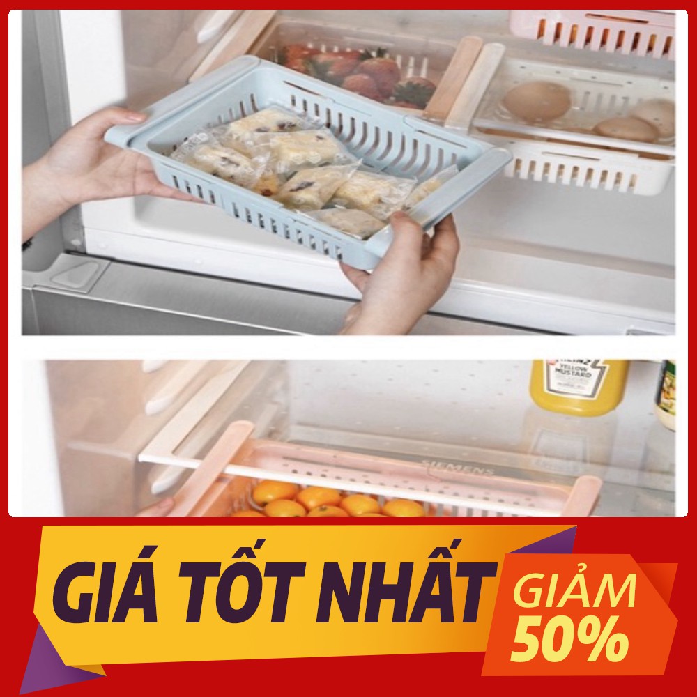 [Sale toàn shop] Khay rổ nhựa co giãn để ngăn tủ lạnh