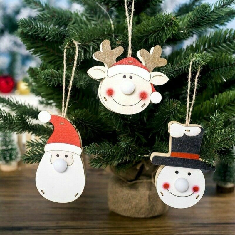 Dây đèn LED treo hình ông già Noel trang trí cây