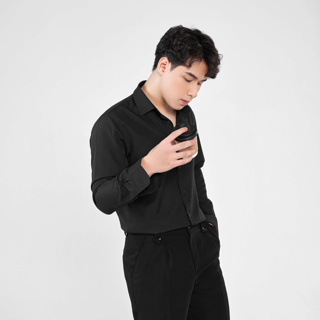 Quần tây âu nam ống rộng cách điệu 2 khuy cài, vải quần co giãn nhẹ thương hiệu JBAGY - JA0103