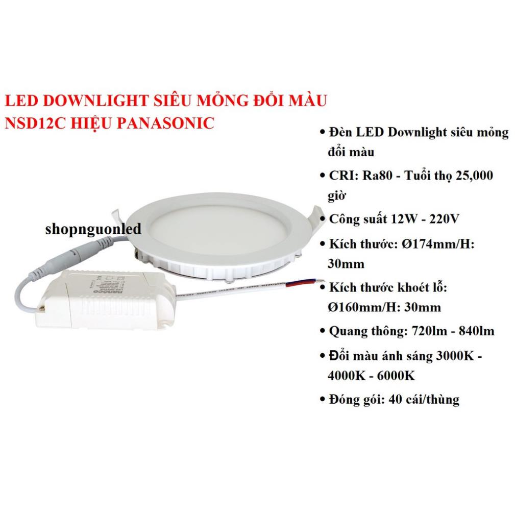 [Xả hàng]Đèn led âm trần đổi màu siêu mỏng Panasonic công suất 9w,12w mã số NSD12,NSD09