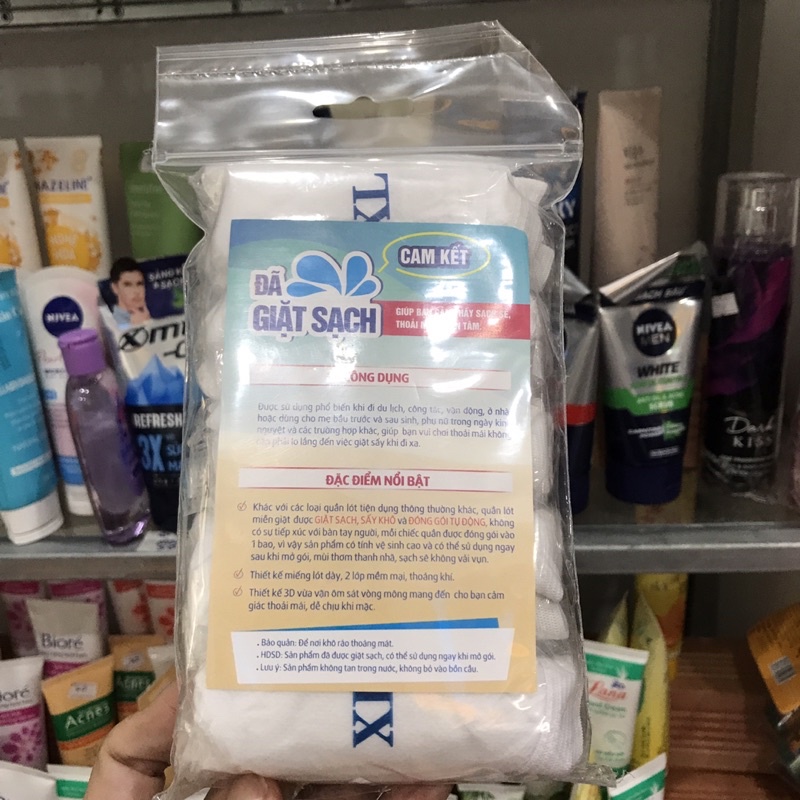 Combo 3 Bich Quần Lót Miễn Giặt Tiện Lợi Travel-Mate Nam Size L,XL(1 Bịch/5 Cái )