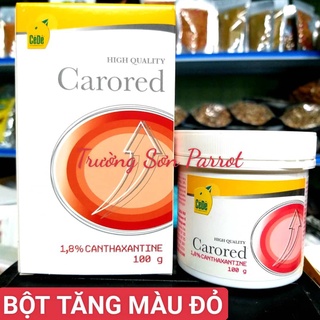 Bột tăng màu đỏ CARO-RED cho chim yến, hồng hạc, chào mào, chim cảnh...hũ seal 100g