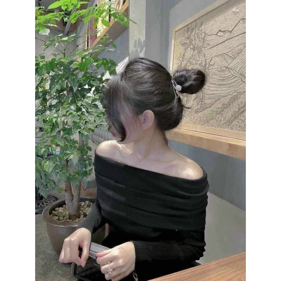 Áo len tăm trễ vai sang chảnh hàng đẹp bán shop