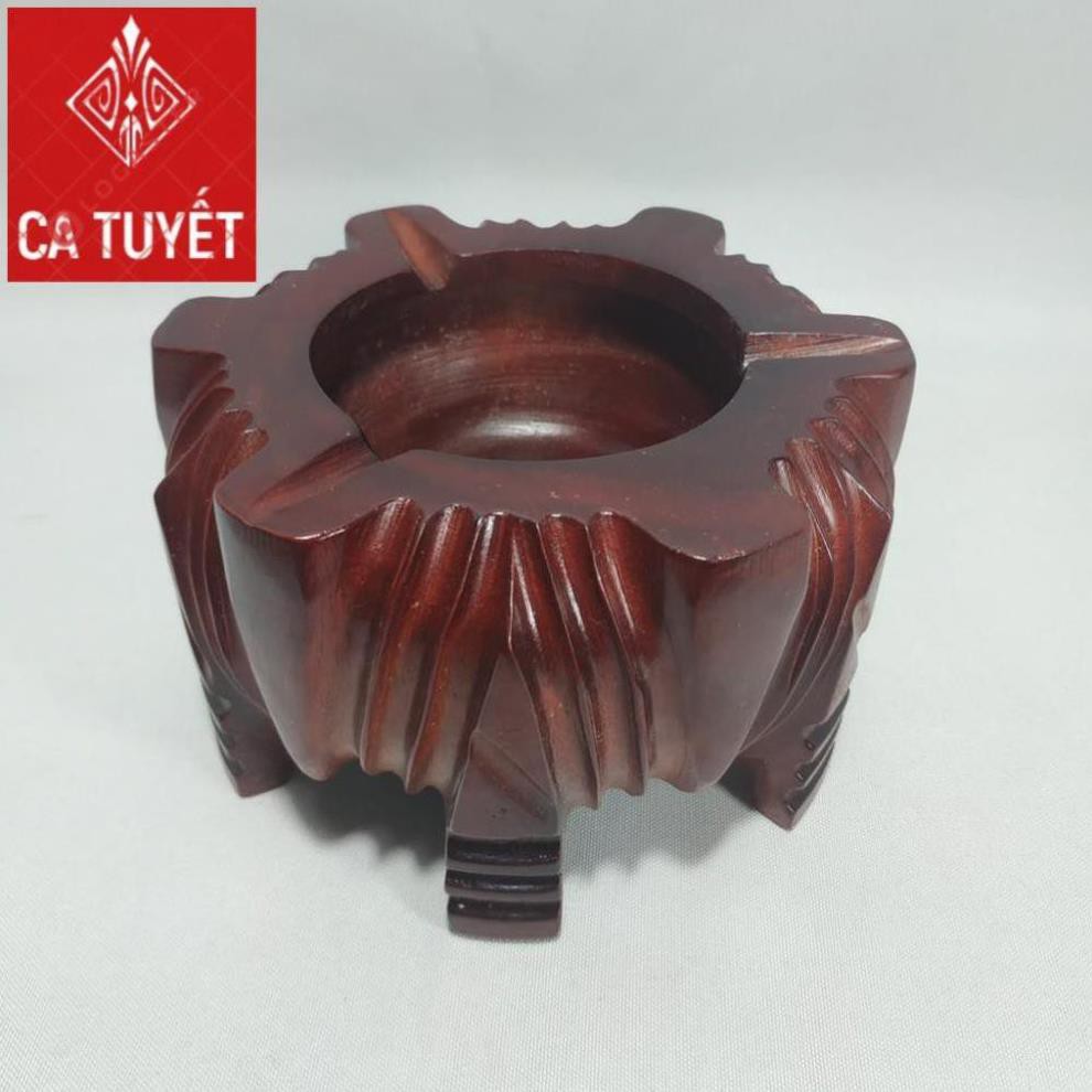 GẠT TÀN THUỐC GỐC CÂY SIZE LỚN 14CM GỖ HƯƠNG CHUẨN NGUYÊN KHỐI