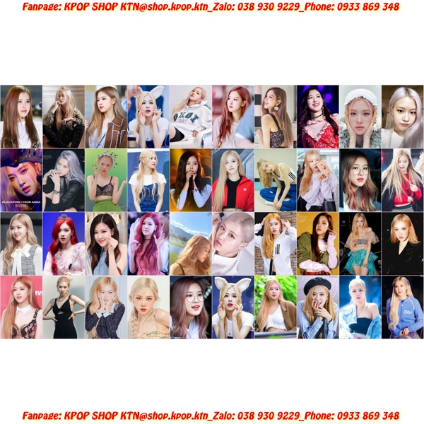 SÉT CARD BO GÓC ROSÉ BLACK PINK