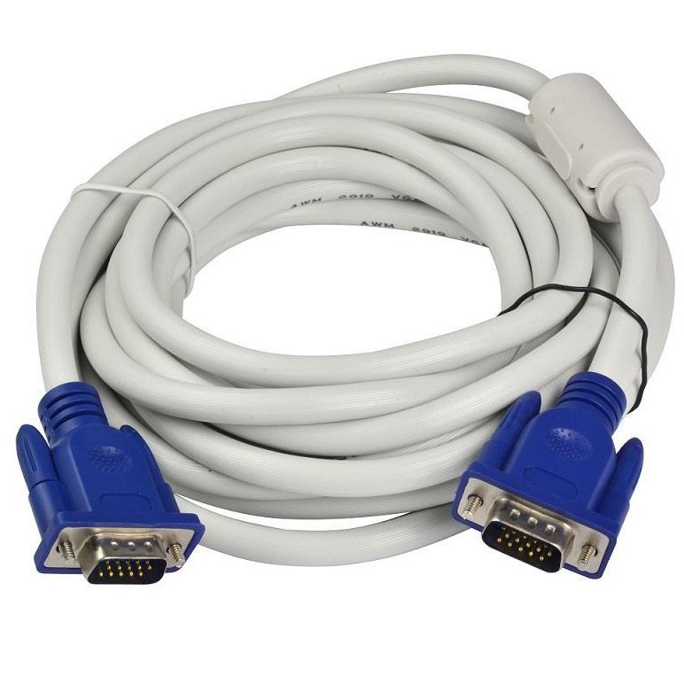 Dây Cáp Vga 5 mét Màu Trắng Có Chống Nhiễu