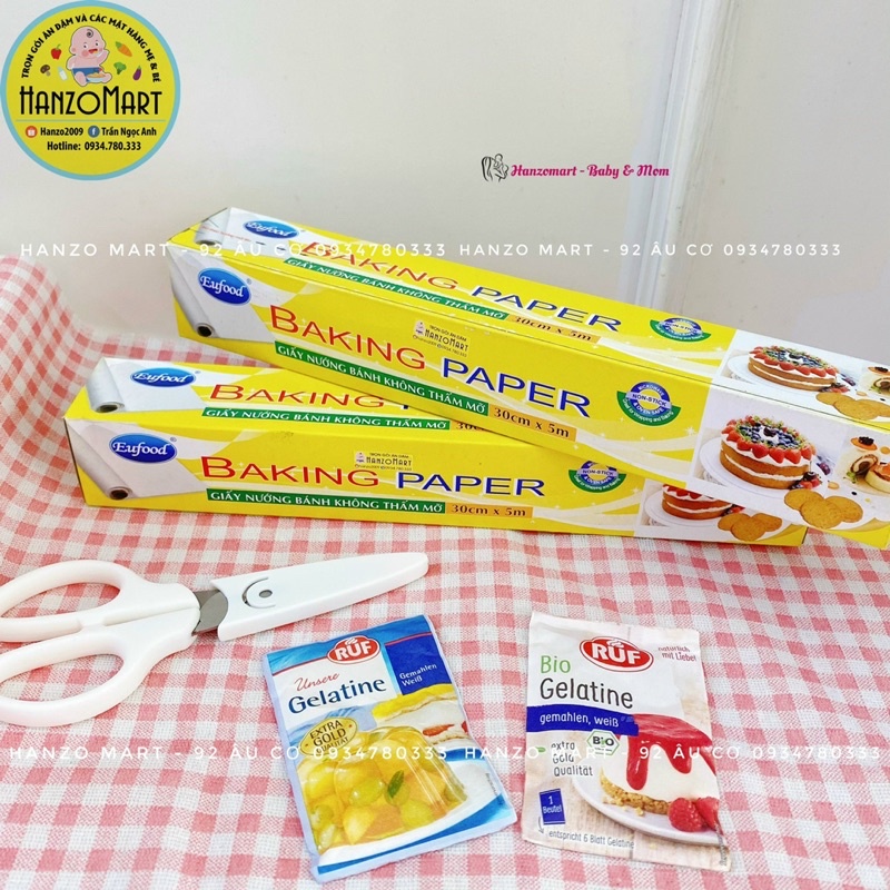 Giấy nến chống dính nướng bánh không thấm dầu (1 cuộn)