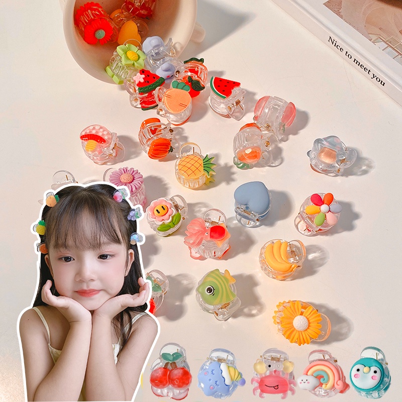 Kẹp Tóc Nhỏ Màu Cầu Vồng Dễ Thương Không Làm Đau Cho Bé Gái YR