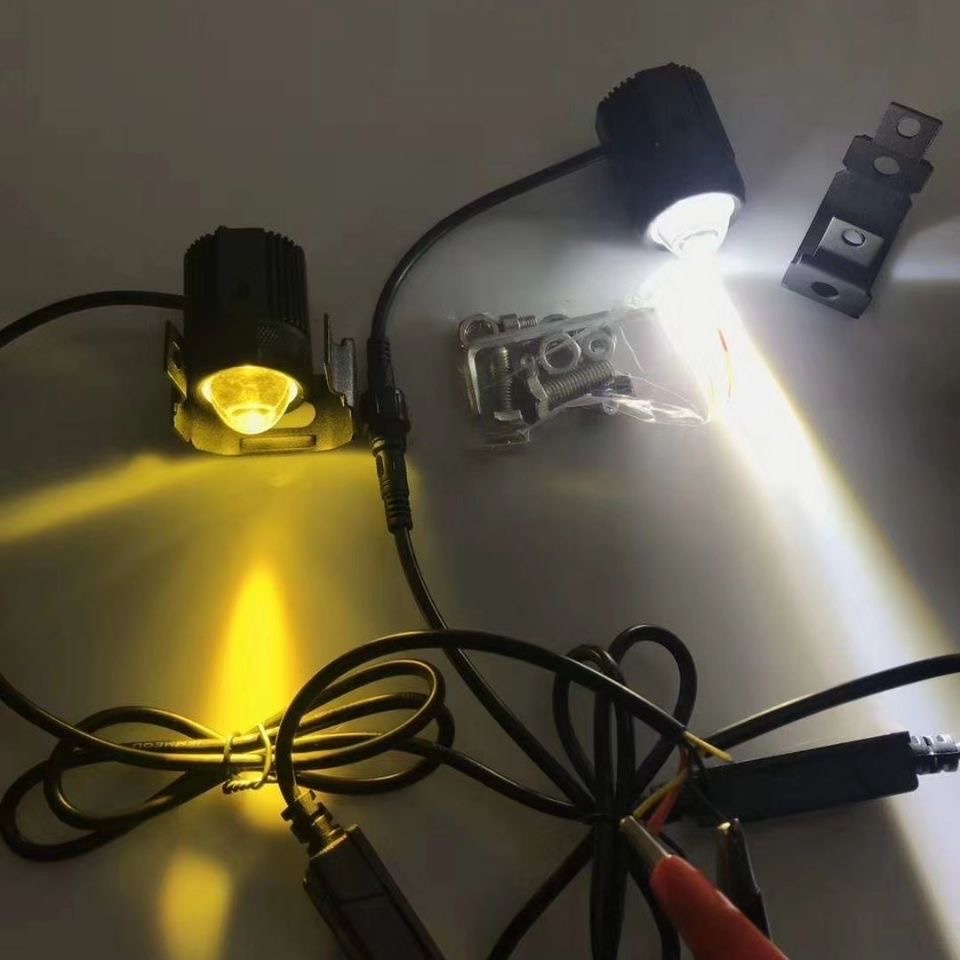 Đèn Trợ Sáng Mini Bi Cầu 2 Mầu Cos Vàng Pha Trắng
